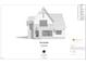 Detailed elevation of The Carlisle, showcasing brick, siding, and multiple window placements at 3341 Colby Chase Dr, Apex, NC 27539