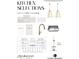 Kitchen selections showing backsplash, countertop, cabinets, fixtures, and pantry lighting at 3341 Colby Chase Dr, Apex, NC 27539