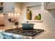 Gourmet kitchen with white subway tile backsplash and built-in shelf detail showcasing cooking essentials at 205 N Boundary St, Chapel Hill, NC 27514