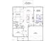 First floor floor plan displaying room measurements, layout and flow at 35 Accord Dr, Youngsville, NC 27596