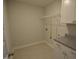 Functional laundry room featuring a wire shelf and a countertop over the washer/dryer hookups at 35 Accord Dr, Youngsville, NC 27596