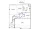 Detailed floor plan showcasing the layout of the first floor including the kitchen and bedrooms at 55 Accord Dr, Youngsville, NC 27596