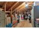 Unfinished attic space with wood rafters can be used for storage at 1509 Heritage Reserve Ct, Wake Forest, NC 27587