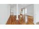 Spacious living room with hardwood floors and a chandelier at 1509 Heritage Reserve Ct, Wake Forest, NC 27587