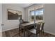Dedicated office space featuring a sleek desk, modern chair, and a large window for natural light at 9184 Phoenix Ct, Middlesex, NC 27557