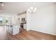 Modern kitchen with stainless steel appliances and an island at 853 Parc Townes Dr # 9, Wendell, NC 27591