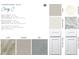 Builders color selections sheet with kitchen and bathroom material picks at 1064 Fairhaven Dr # 95, Mebane, NC 27302