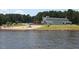 Community beach with a sandy shore and lake, creating an inviting atmosphere for residents at 200 Rawhide Dr, Louisburg, NC 27549