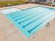 Aerial view of a community pool featuring lap lanes and a zero entry at 105 Wilderness Ct, Mebane, NC 27302