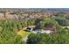 Picturesque aerial view of home and outbuildings nestled within a dense forest at 3214 Tump Wilkins Rd, Stem, NC 27581