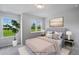 Bedroom with two windows and nightstands at 8816 Melvin St # 15, Willow Springs, NC 27592