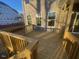 Wooden back deck with wood railing overlooking the back yard at 118 Arundel Dr, Archer Lodge, NC 27527