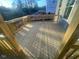 Wooden back deck with wood railing overlooking the back yard at 118 Arundel Dr, Archer Lodge, NC 27527