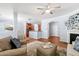 Inviting living space flows into the kitchen and dining area, perfect for entertaining at 809 Davidson Point Rd, Cary, NC 27513