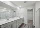 Double vanity bathroom with walk-in shower at 332 Squirrel Oaks Ln, Garner, NC 27529