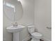 Clean powder room with pedestal sink and toilet at 41 Red River Dr, Selma, NC 27576