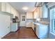 Kitchen with light cabinets, granite counters, and stainless steel appliances at 360 Sandy Ridge Rd, Dunn, NC 28334