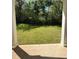 View of expansive green backyard from the covered patio, showcasing outdoor living space at 622 Brittany Ct, Durham, NC 27703