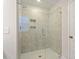 Modern bathroom shower featuring a glass enclosure and tiled walls for a sleek and stylish design at 716 Georgias Landing Pkwy # 12, Raleigh, NC 27603
