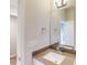 Well-lit bathroom featuring a sleek vanity with a modern sink and fixtures at 2729 Hunter Woods Dr # 568, Apex, NC 27502
