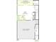 Floor plan of the home showcasing the flex space, bathroom, two-bay garage and foyer at 4505 Mint Leaf Ln, Raleigh, NC 27612