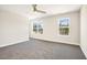 Bedroom with carpet flooring, a ceiling fan, natural lighting, and neutral-toned walls at 472 Traditions Grande Blvd # 34, Wake Forest, NC 27587