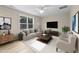 Bright living room featuring a comfortable seating arrangement and stylish decor, bathed in natural light at 9133 Phoenix Ct, Middlesex, NC 27557