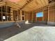The unfinished garage shows the cement pad and the size and scope of the overall construction at 142 Batten Hill Ln, Selma, NC 27576