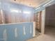 Unfinished bathroom featuring blue board and exposed plumbing, offering opportunity for personalization at 1901 Old Bramble Ln # 3, Fuquay Varina, NC 27526