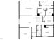 Upper level floorplan layout that shows bedrooms, bathrooms, and walk-in closets at 6 Heatherford Ct, Durham, NC 27704