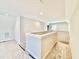 Hallway with white walls, white railing, and recessed lighting at 2625 Silver Gate Ct, Wake Forest, NC 27587