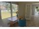 Bright dining area featuring a desk, rolling chair, large window, and exterior views at 42 Oakwood Dr, Chapel Hill, NC 27517