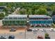 Aerial view showcasing the modern townhomes, with both completed and in-progress units at 511 S Bloodworth St # 103, Raleigh, NC 27601