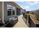 The backyard features a covered patio and is great for relaxing or entertaining at 7533 Poplar Meadow Ln, Raleigh, NC 27616