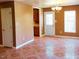 Dining room with tile floors and access to kitchen at 806 Piper St, Durham, NC 27704