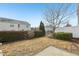 Backyard features privacy fence and some mature shrubbery at 8204 Yaxley Hall Dr, Raleigh, NC 27616