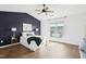 Sun-filled main bedroom with vaulted ceiling, plush bedding, and stylish decor at 8204 Yaxley Hall Dr, Raleigh, NC 27616