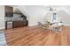 Bonus room features hardwood floors, kitchenette and seating area at 145 Wiggins Rd, Louisburg, NC 27549