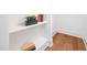 Built-in shelves with books and decor at 145 Wiggins Rd, Louisburg, NC 27549