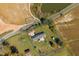 Aerial view of house and property, showing ample land at 5515 Old Powell Rd, Holly Springs, NC 27540