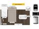 Kitchen and bathroom design package with gray cabinets, stainless appliances, and white countertops at 1113 Mountain Crown St, Durham, NC 27703