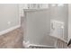 Carpeted stairs with a view of the front door below at 155 Shelby Meadow Ln, Angier, NC 27501