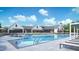Resort-style community pool, perfect for relaxation and recreation with ample seating and lounging areas at 2229 Abbeyhill Dr # 123, Raleigh, NC 27610