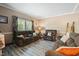Comfortable living room with hardwood flooring, multiple sofas, and natural light at 7039 Old 421 Rd, Liberty, NC 27298