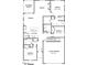 First floor plan featuring the kitchen, Gathering room, and bedrooms one, two, and four at 7529 Percussion Dr, Apex, NC 27539