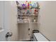 Pantry with wire shelving providing ample storage space at 1120 Renewal Place # 108, Raleigh, NC 27603