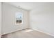 Empty, carpeted bedroom with a single window and neutral walls at 1204 Holding Village Way, Wake Forest, NC 27587