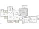 Detailed floor plan of the house showcasing the layout of rooms and key dimensions at 135 Weatherbend, Pittsboro, NC 27312