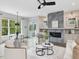Open living space featuring a cozy fireplace and natural light at 734 S State St, Raleigh, NC 27601