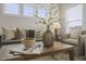 Comfortable living room features a soft couch, stylish pillows, and a wooden coffee table with decorative accents at 211 Pond View Ct # 5, Fuquay Varina, NC 27526